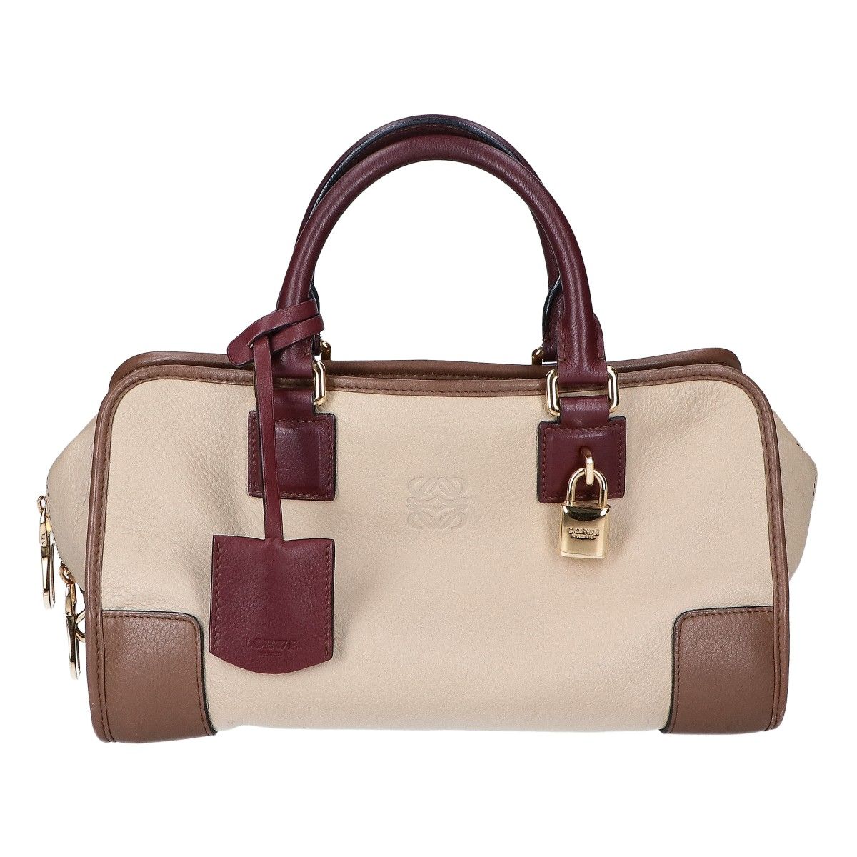 Loewe Beige Tricolor Amazona 28 Handbag