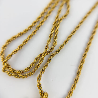 Dior CD Logo Necklace Metal Rhinestone Gold Vintage — view 8