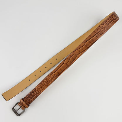 Celine Belt Leather Brown Silver Vintage — view 3