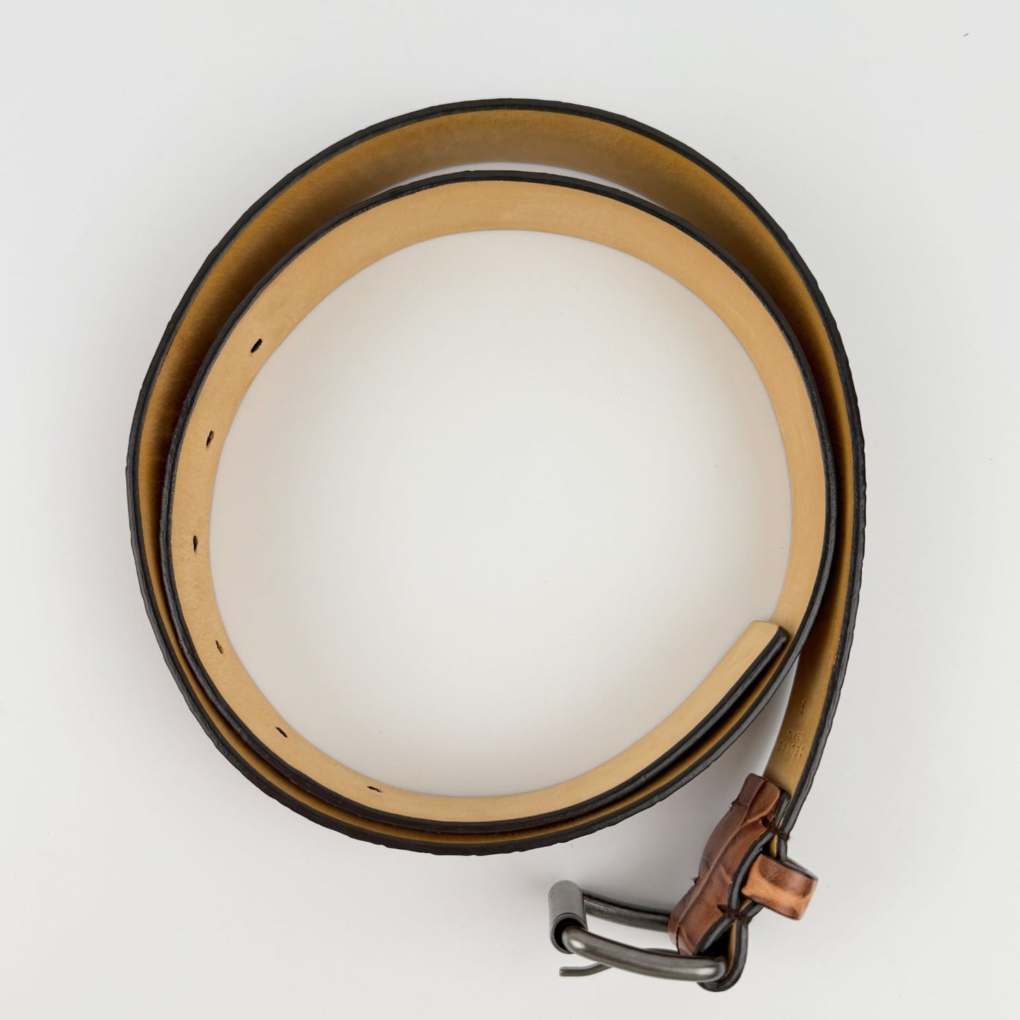 Celine Belt Leather Brown Silver Vintage — view 2