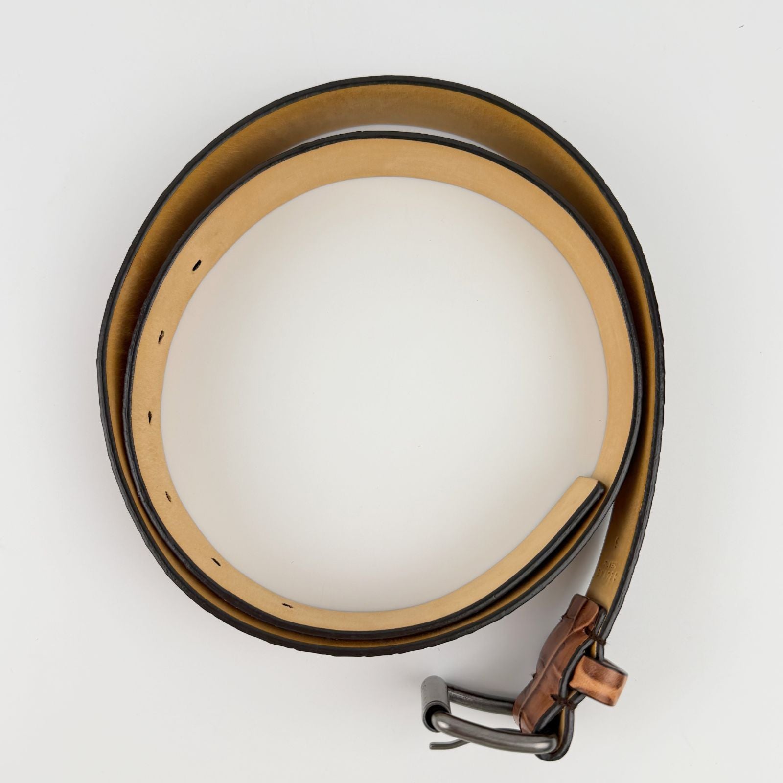 Celine Belt Leather Brown Silver Vintage — view 2
