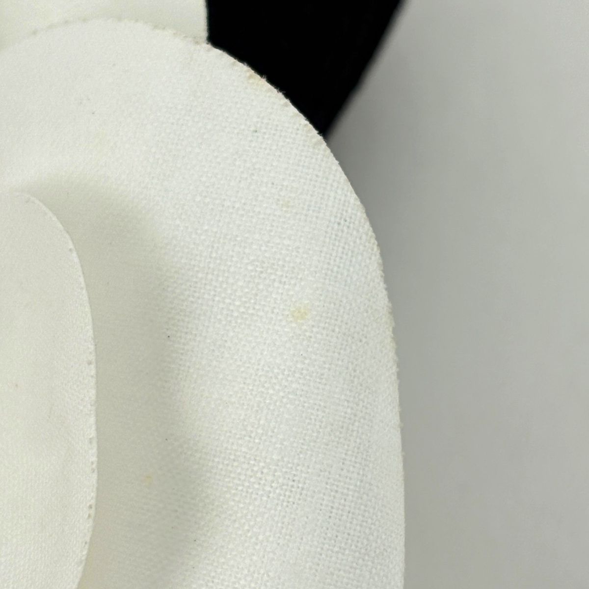 Chanel Camellia Brooch Corsage Flower Ribbon Fabric White Black — view 5