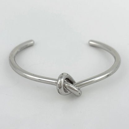 Celine Knot Extra Thin Bracelet Metal Silver — view 2