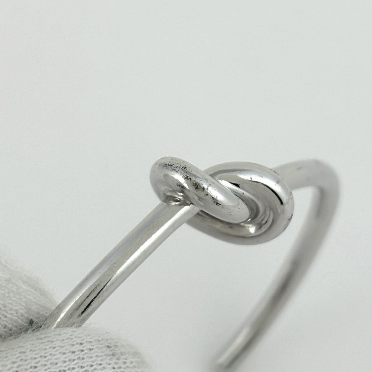 Celine Knot Extra Thin Bracelet Metal Silver — view 4
