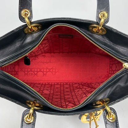 Dior Cannage Leather Black Handbag — view 7