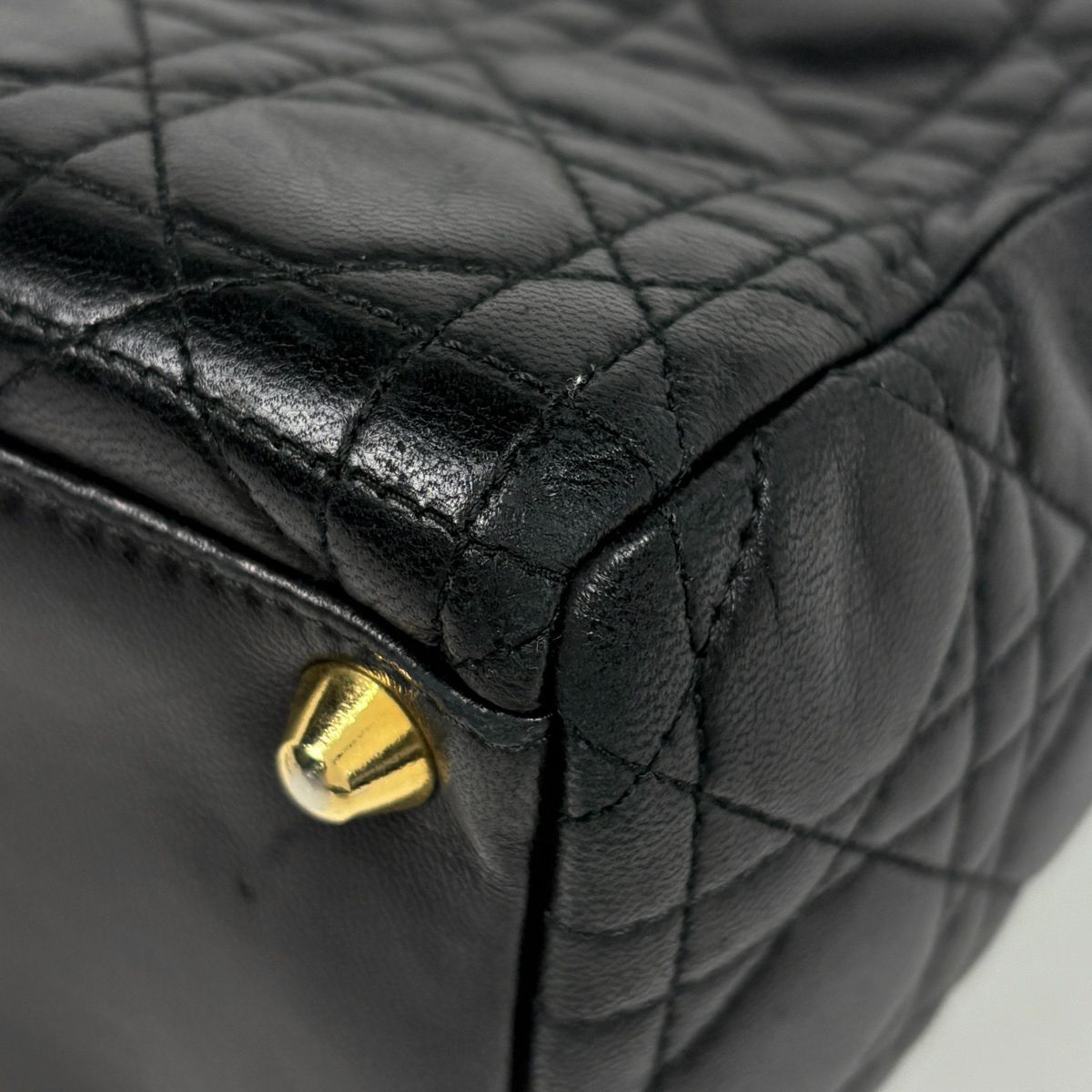 Dior Cannage Leather Black Handbag — view 3