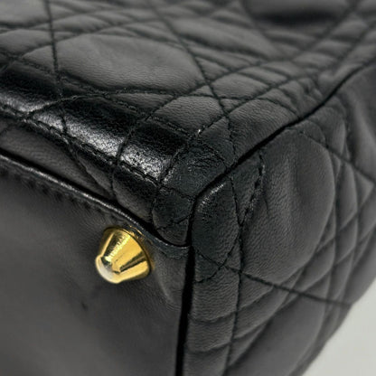 Dior Cannage Leather Black Handbag — view 3
