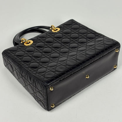 Dior Cannage Leather Black Handbag — view 2