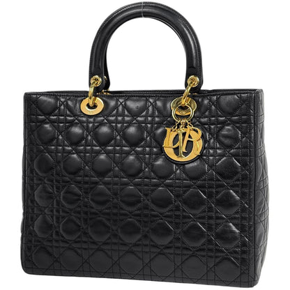 Dior Cannage Leather Black Handbag