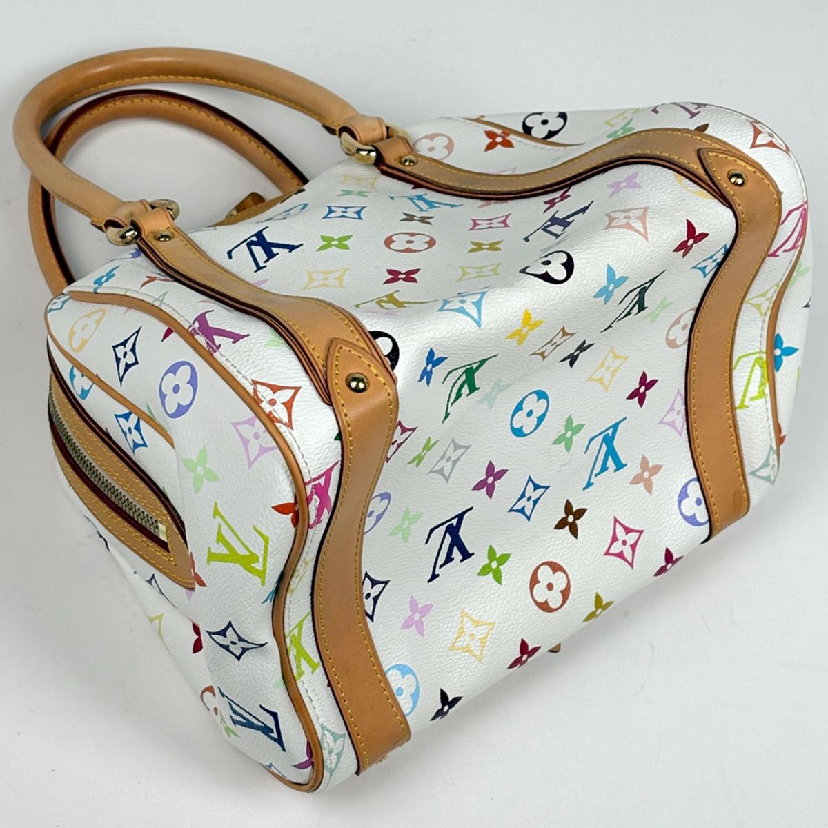 Louis Vuitton Priscilla Handbag Monogram Multicolor Blanc — view 2