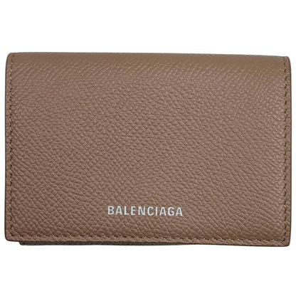 Balenciaga Logo Compact Wallet Everyday Trifold Leather Pink