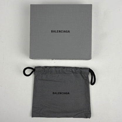 Balenciaga Logo Compact Wallet Everyday Trifold Leather Pink — view 7
