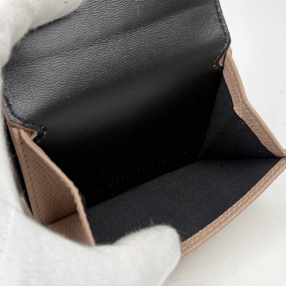 Balenciaga Logo Compact Wallet Everyday Trifold Leather Pink — view 5