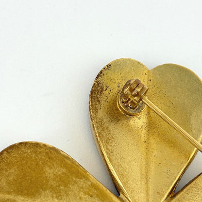 Chanel CC Logo Brooch Clover Gold Plated — view 5