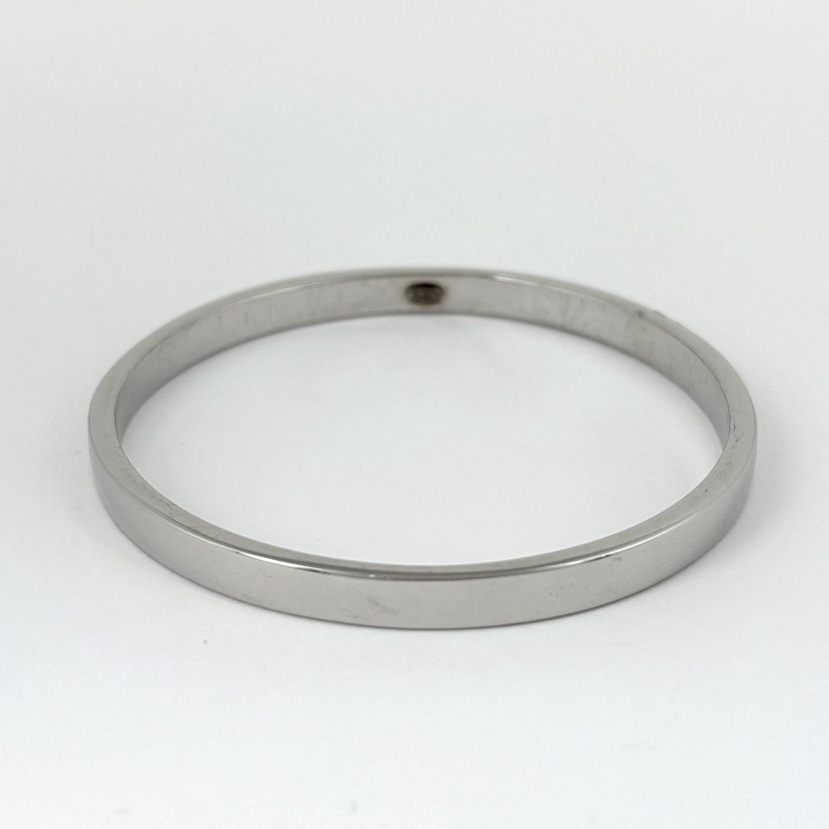Chanel Logo Bangle Metal Silver Bracelet — view 3