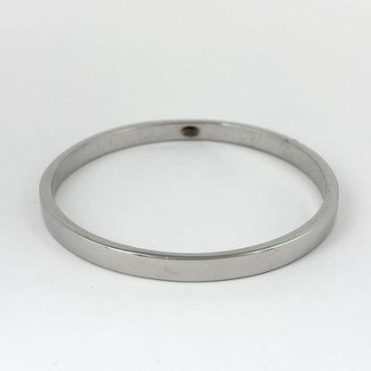 Chanel Logo Bangle Metal Silver Bracelet — view 3