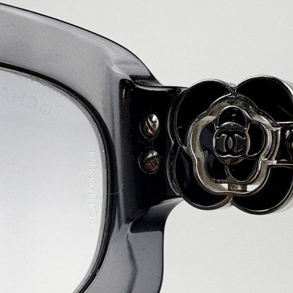 Chanel Camellia Sunglasses CC Logo Acetate Black Eyewear — view 5