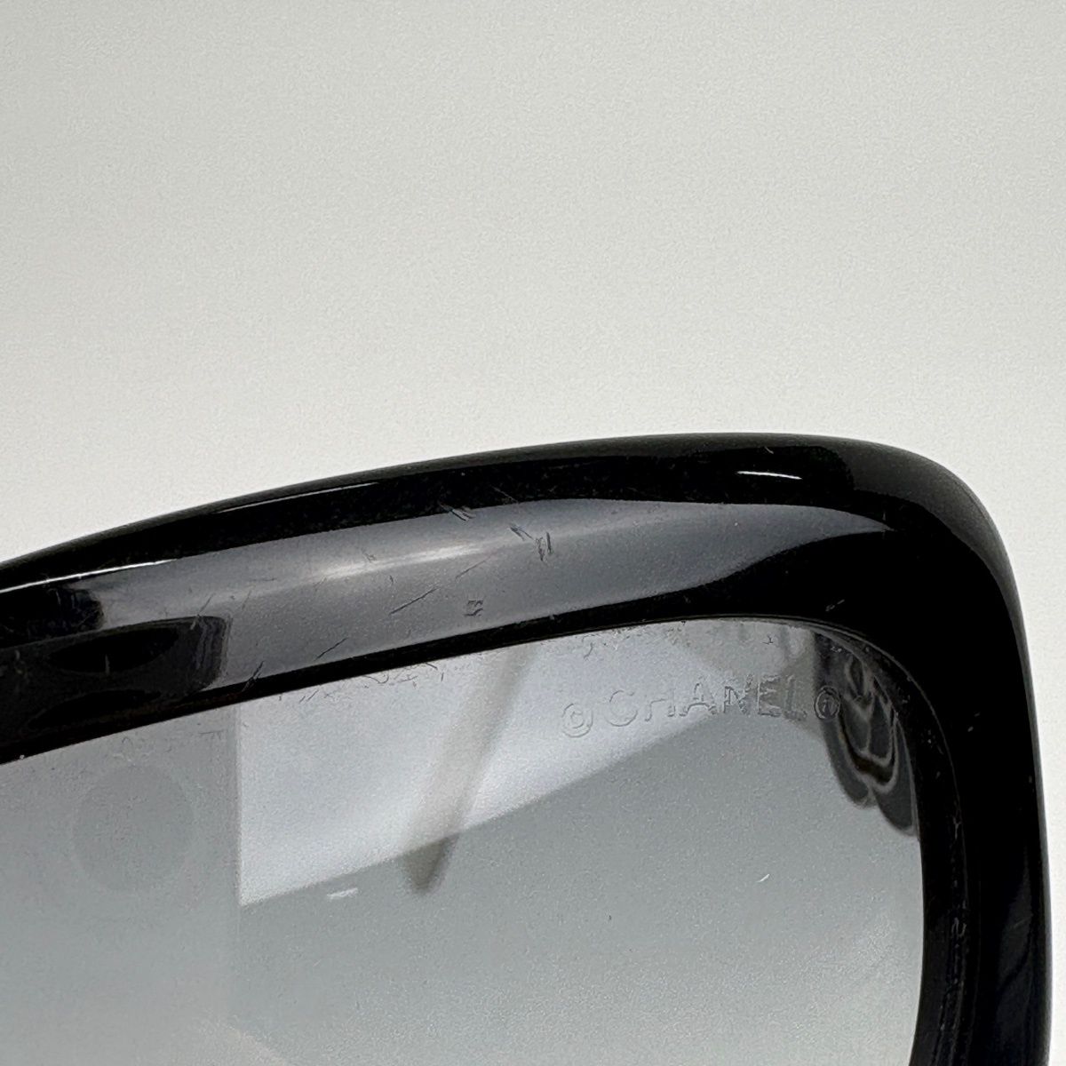 Chanel Camellia Sunglasses CC Logo Acetate Black Eyewear — view 4