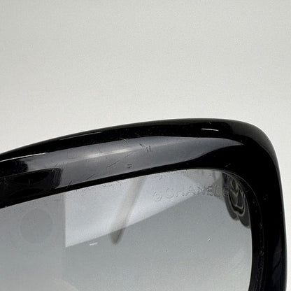 Chanel Camellia Sunglasses CC Logo Acetate Black Eyewear — view 4