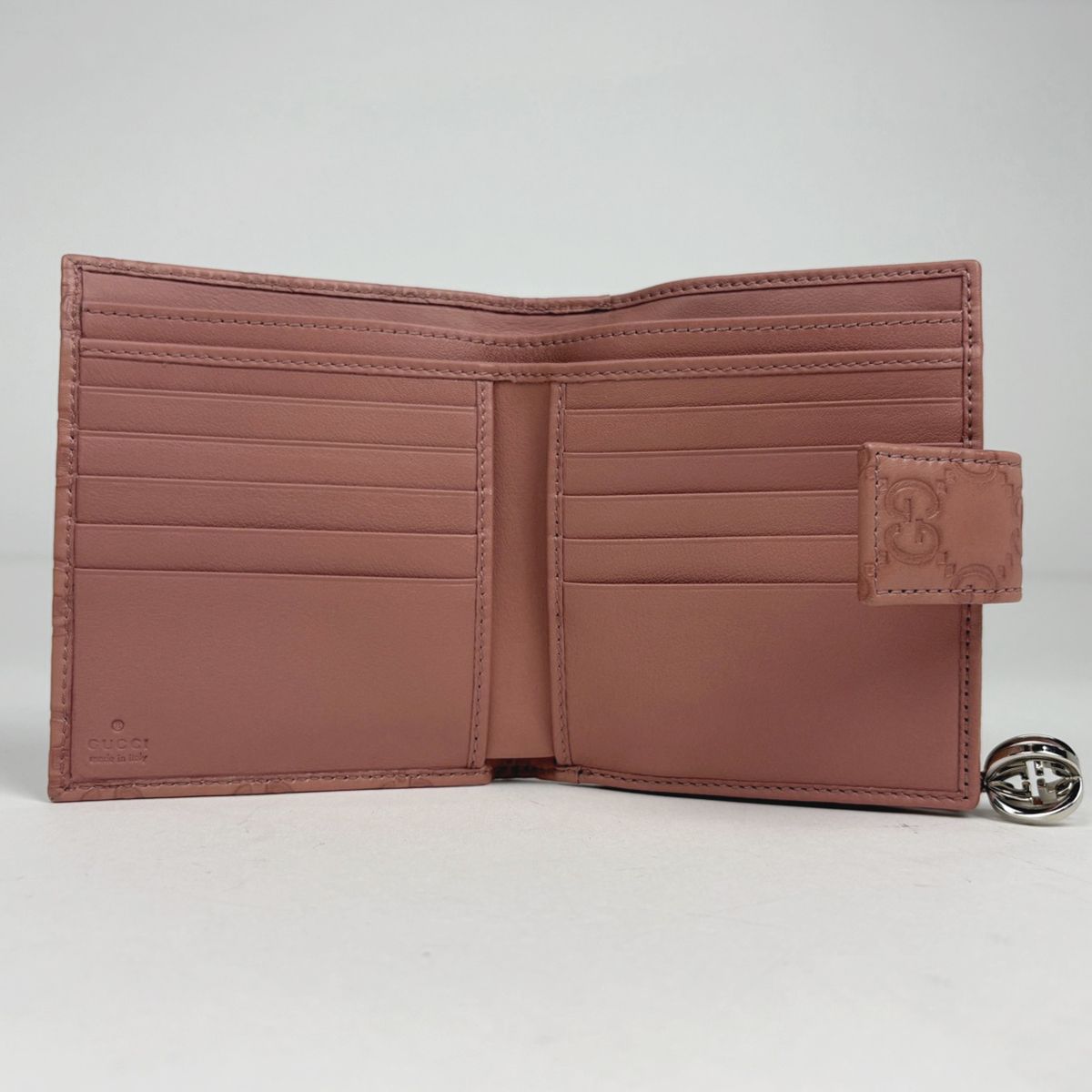 Gucci Guccissima Bifold Wallet GG Pattern Shi Marais the Pink — view 6