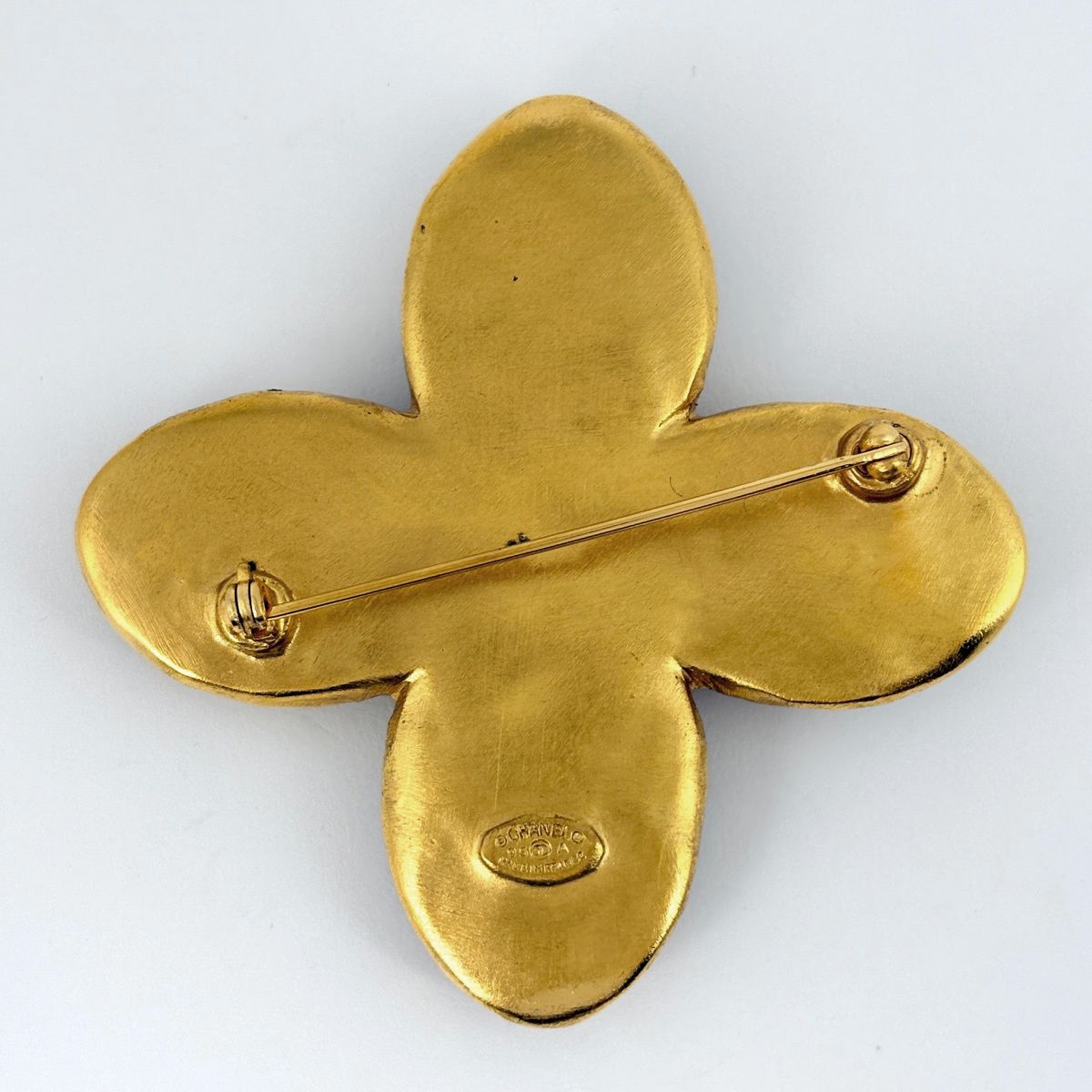 Chanel CC Logo Color Stone Brooch Gold Plated — view 2
