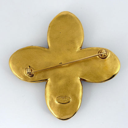 Chanel CC Logo Color Stone Brooch Gold Plated — view 2