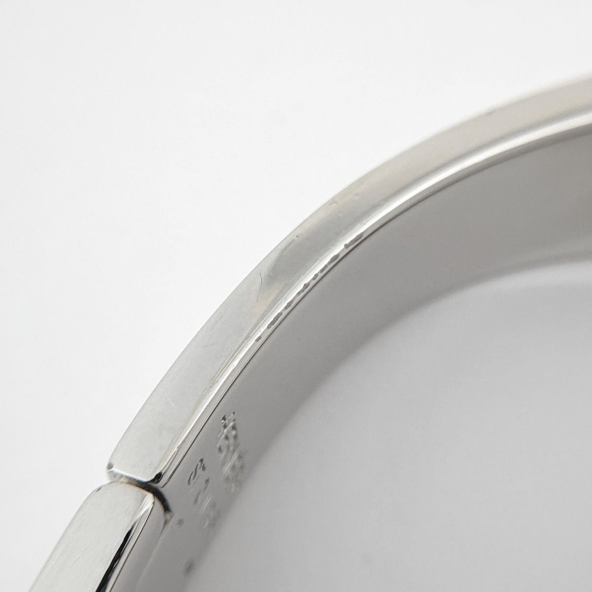 Hermes Clic Enamel Bracelet Clac Bangle Metal Silver Black — view 5