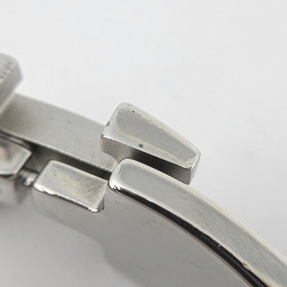 Hermes Clic Enamel Bracelet Clac Bangle Metal Silver Black — view 4