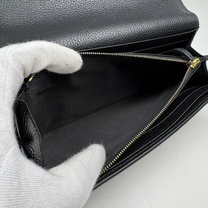 Gucci Double Bicolor Continental Wallet GG Pattern Beige Black — view 4