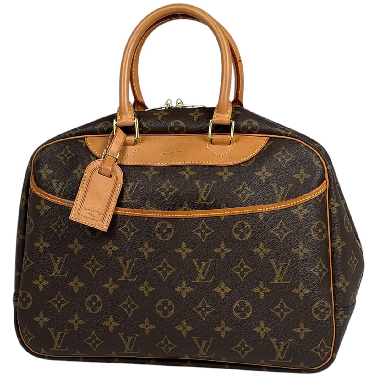 Louis Vuitton Deauville Handbag Bowling Vanity Monogram Brown