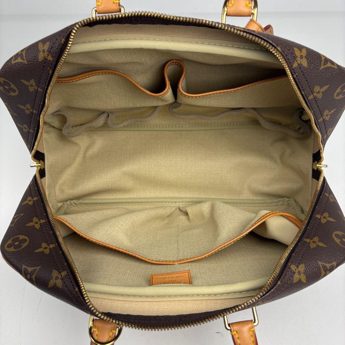 Louis Vuitton Deauville Handbag Bowling Vanity Monogram Brown — view 7