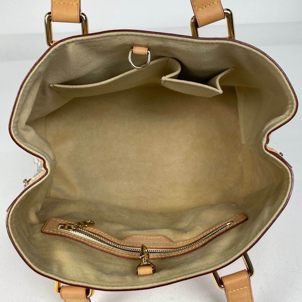 Louis Vuitton Hampstead PM Shoulder Handbag Damier Azur White — view 7