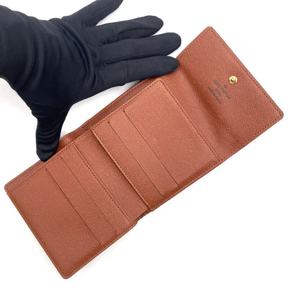 Louis Vuitton Porte Monet Billets Cult Cles Monogram Leather Brown Trifold — view 3