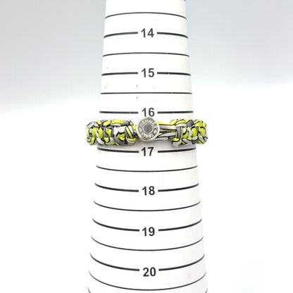 Hermes Series Kid Silk Metal Yellow Gray White Bracelet Silver — view 7