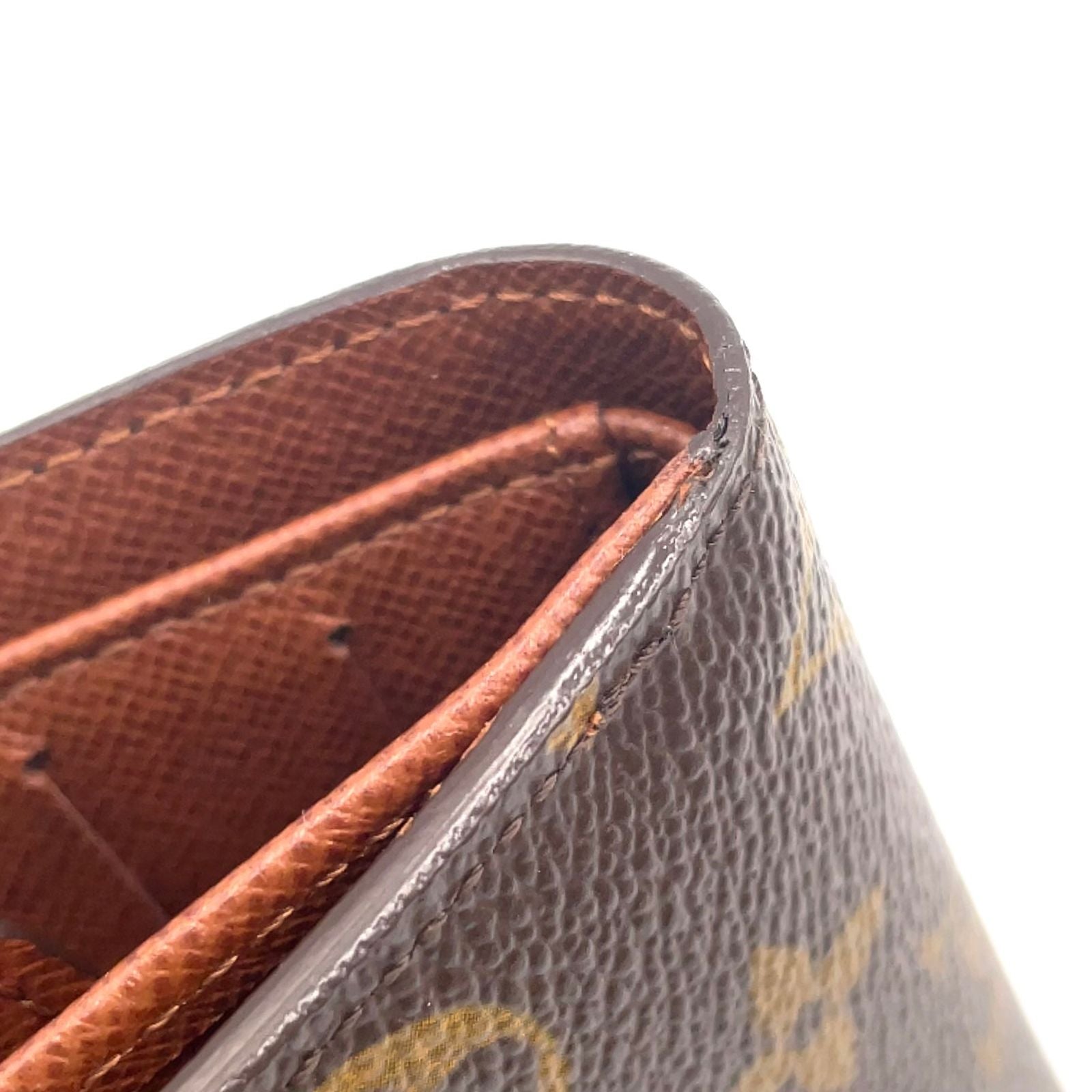 Louis Vuitton Porte Monet Billets Cult Cles Monogram Leather Brown Trifold — view 8