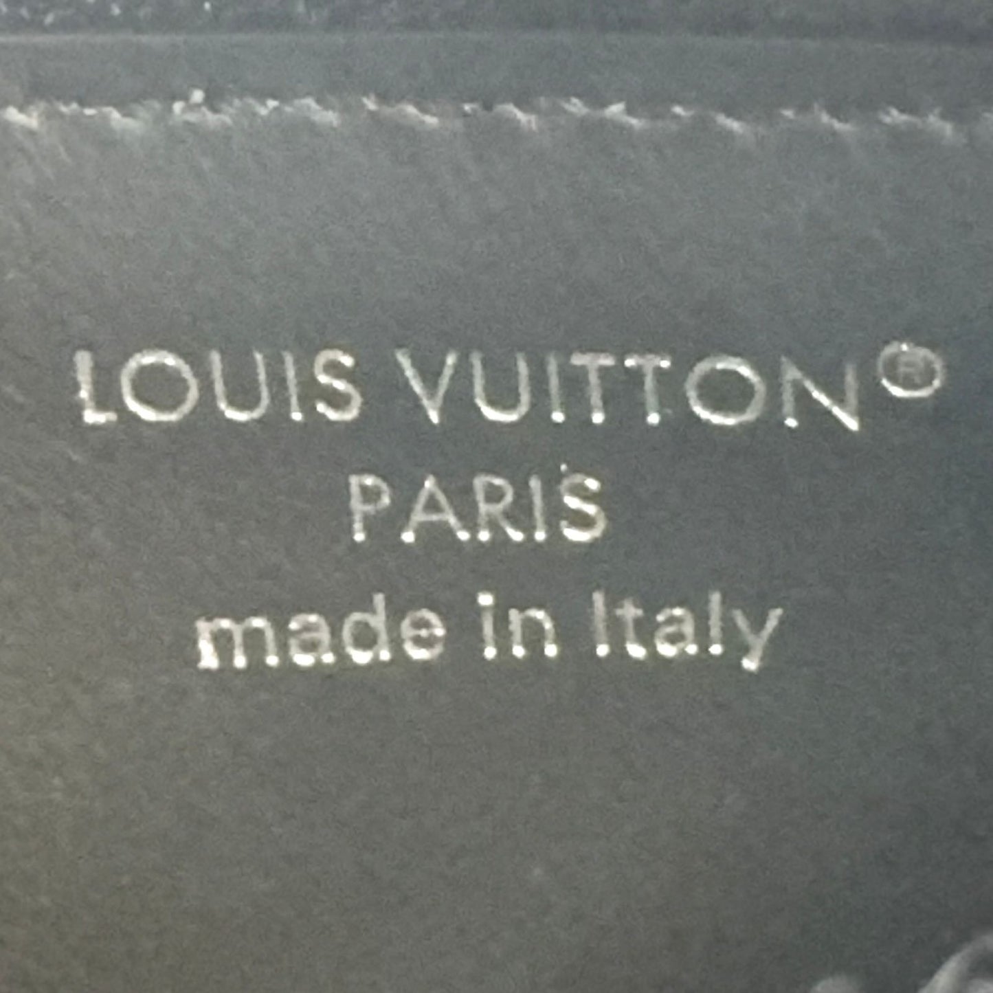 Louis Vuitton Coin Card Holder Monogram Eclipse Leather Black Case Silver — view 4