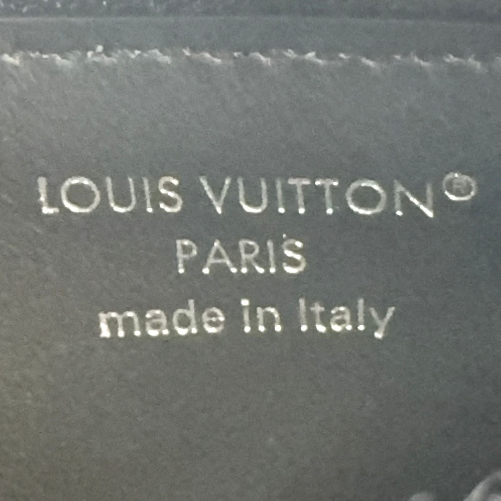 Louis Vuitton Coin Card Holder Monogram Eclipse Leather Black Case Silver — view 4