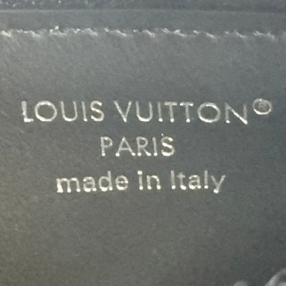 Louis Vuitton Coin Card Holder Monogram Eclipse Leather Black Case Silver — view 4