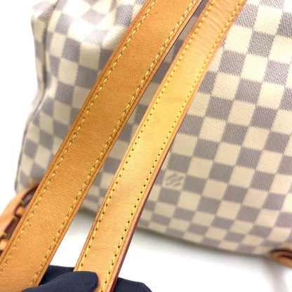 Louis Vuitton Sperone Damier Azur Leather White Light Brown Backpack Gold — view 7