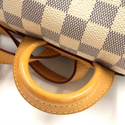 Louis Vuitton Sperone Damier Azur Leather White Light Brown Backpack Gold — view 6