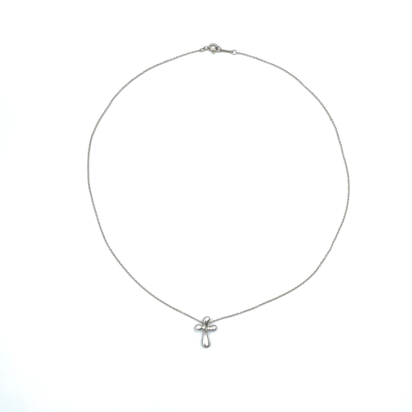 Tiffany & Co Small Cross Silver Necklace — view 3