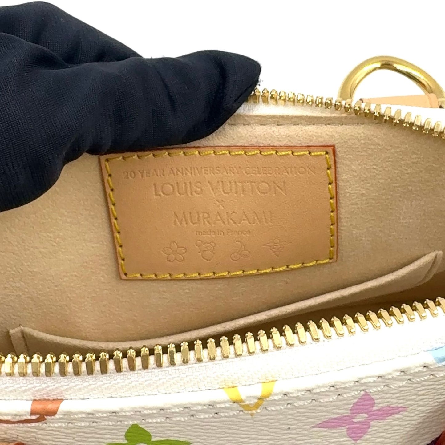 Louis Vuitton LV Takashi Murakami Alma BB 2-Way Shoulder Leather White Multicolo — view 4