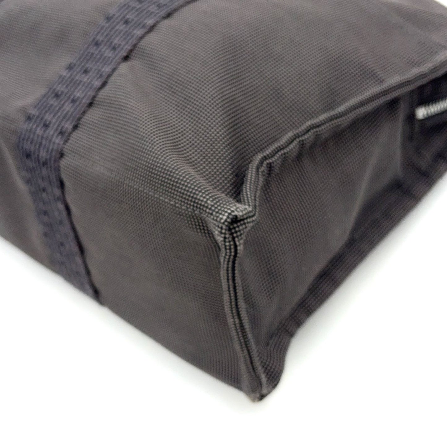Hermes Her Line Canvas Gray Tote Silver — view 8
