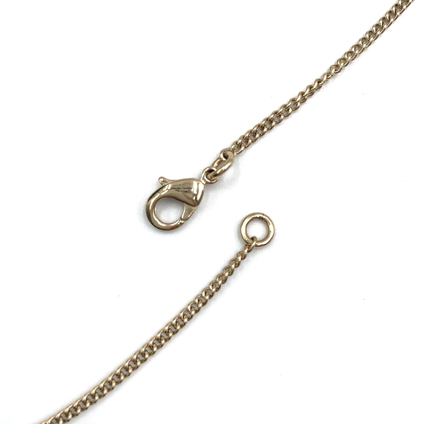 Chanel CC Logo Rhinestone Metal Color Stone Clear Gold Necklace — view 7