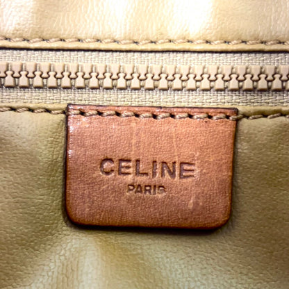 Celine Macadam Leather Brown Light Clutch Gold — view 4