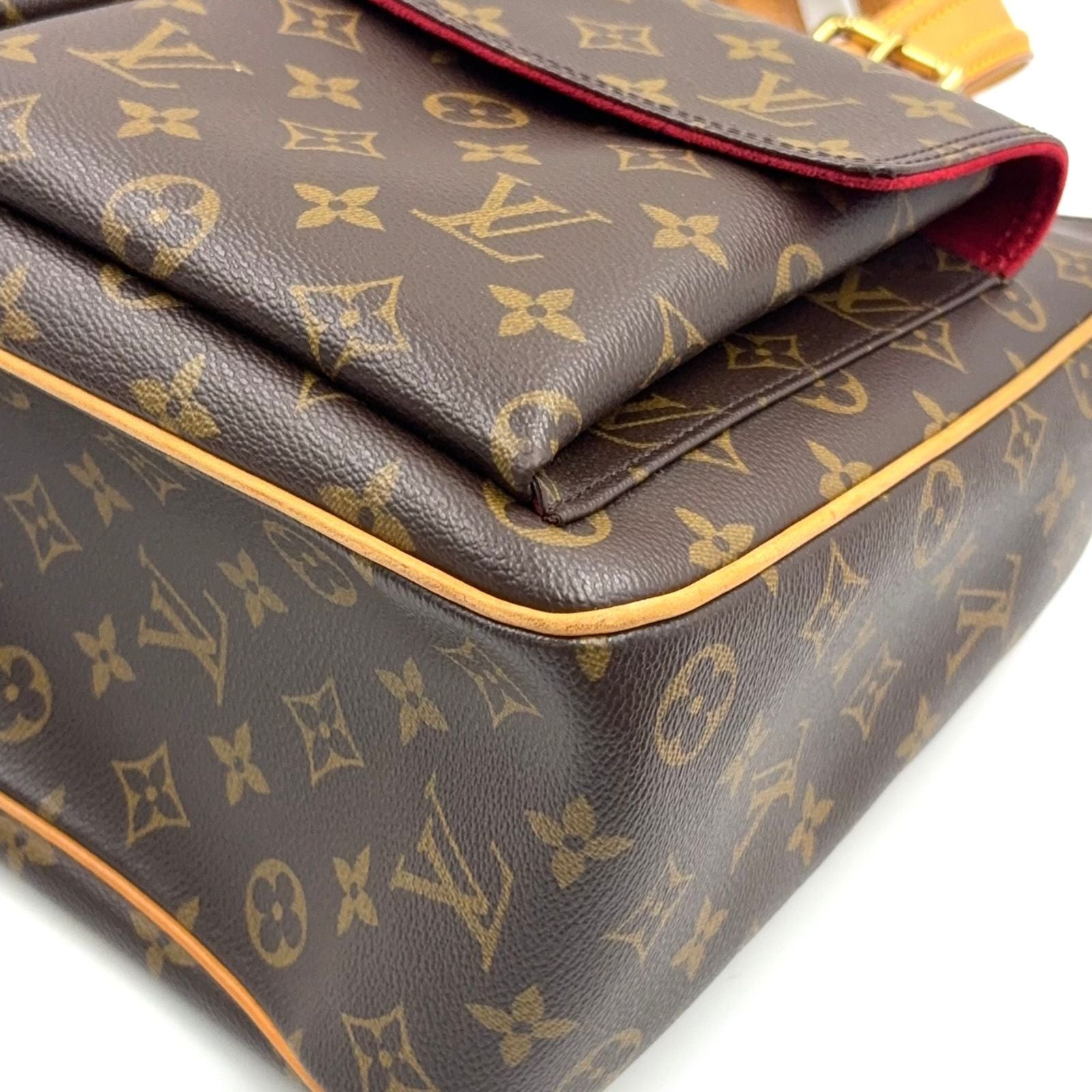 Louis Vuitton Multiplicity Monogram Leather Brown Light Handbag Gold — view 6