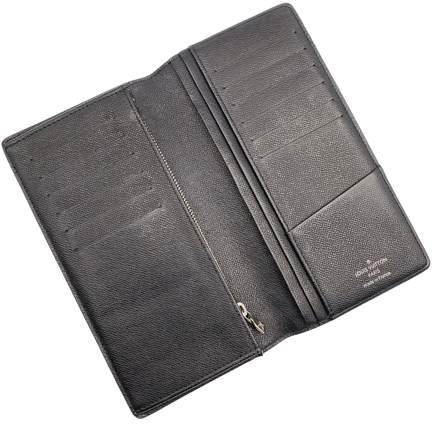 Louis Vuitton Portefeuille Brazza Damier Graphite Leather Black Bifold Wallet — view 3