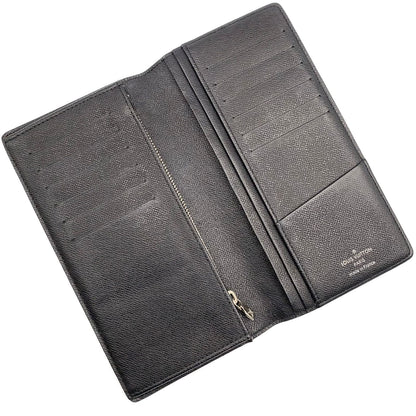 Louis Vuitton Portefeuille Brazza Damier Graphite Leather Black Bifold Wallet — view 3