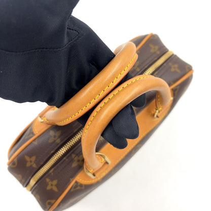 Louis Vuitton Monogram Leather Brown Light Handbag Gold — view 7