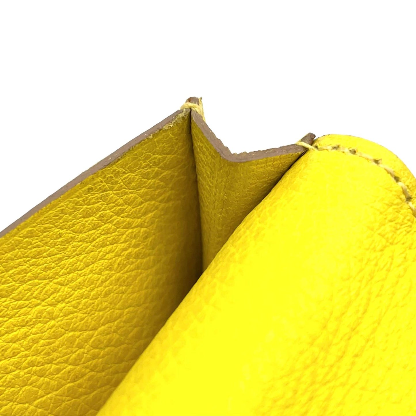 Hermes Citizen Twill Long Combine Silk Color Yellow Green Wallet Silver — view 6